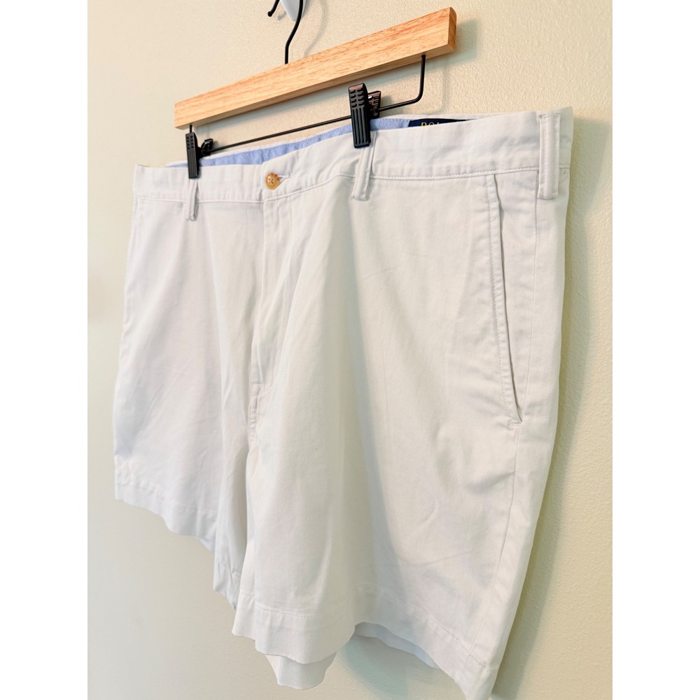 Polo Ralph Lauren Classic Fit 6" Chino Shorts Birch Tan Size 42 Stretch - Picture 4 of 9